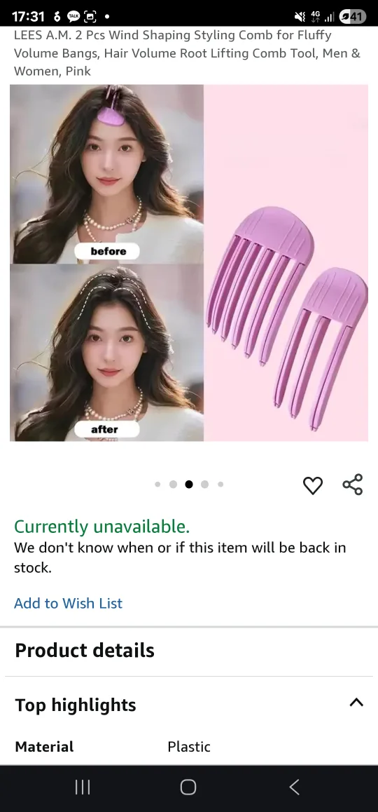 Styling Comb and hair pin (2pcs) image indicator(3)