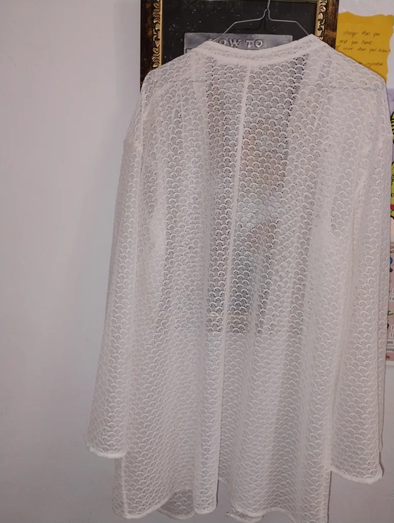 "White Lace Cover-Up - One Size image indicator(2)