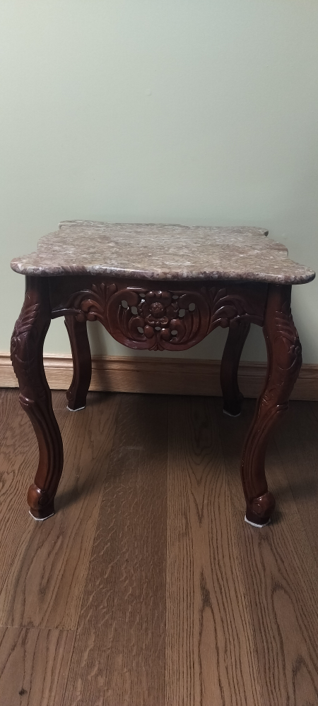 2 Marble Top Accent Table - photo 2