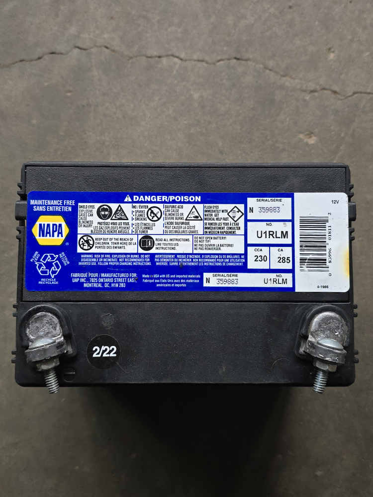 NAPA Lawn & Garden Battery - U1RLM - photo 2