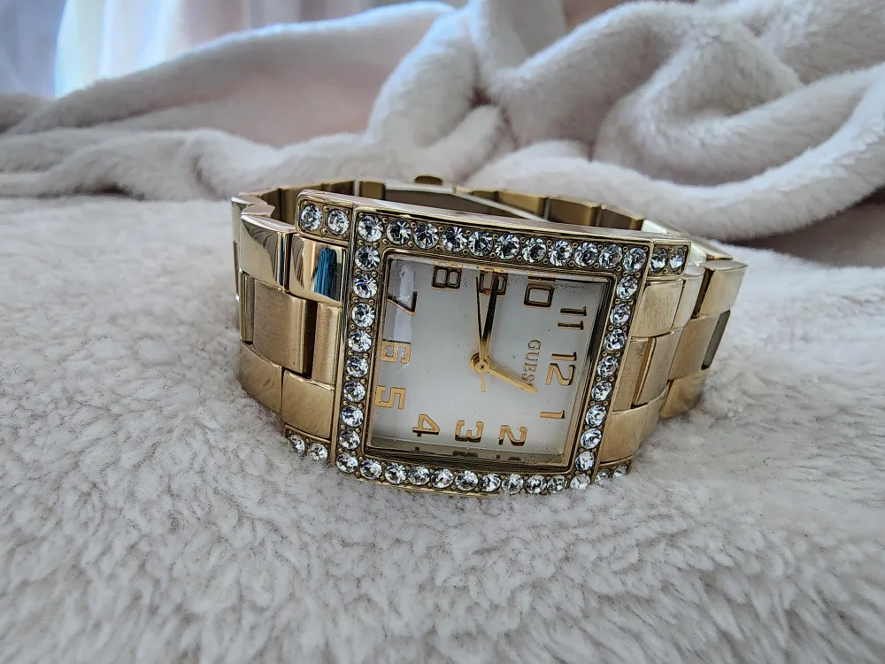 Guess Gold-Tone Rhinestone Watch thumbnail