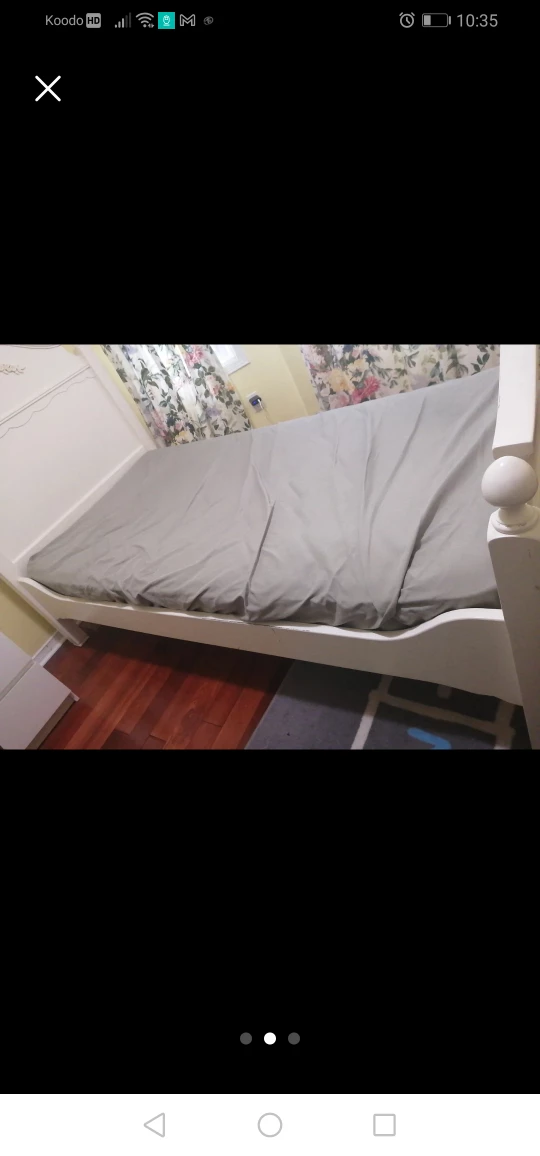 Vintage Style White Twin Bed Frame - photo 3