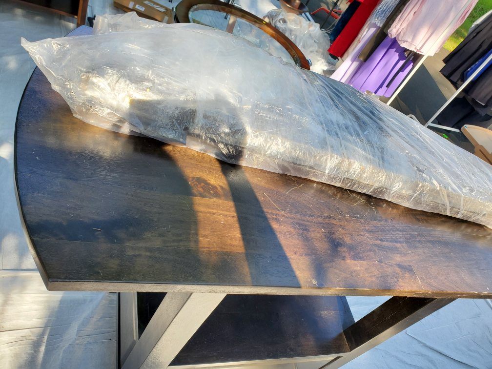Dark Brown Wooden High Table with Drawer - photo 4