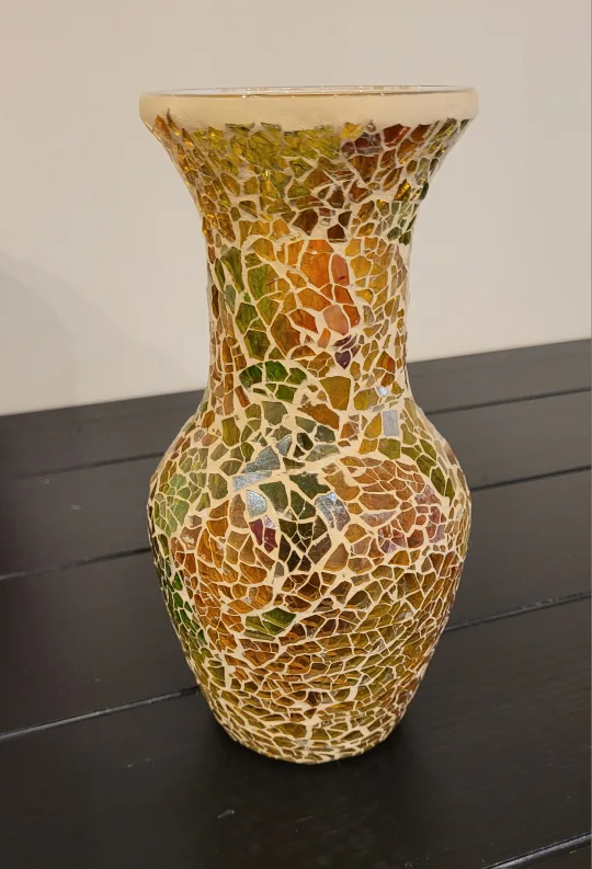 Mosaic Glass Vase, Decorative thumbnail