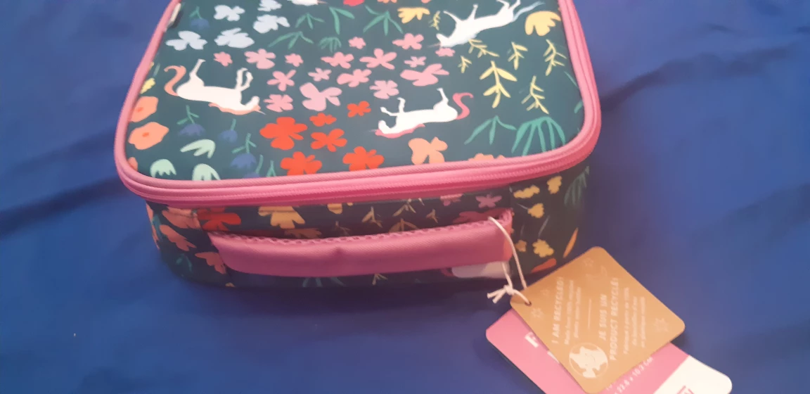 Hosley Unicorn Floral Lunch Bag - New with Tags! - photo 2