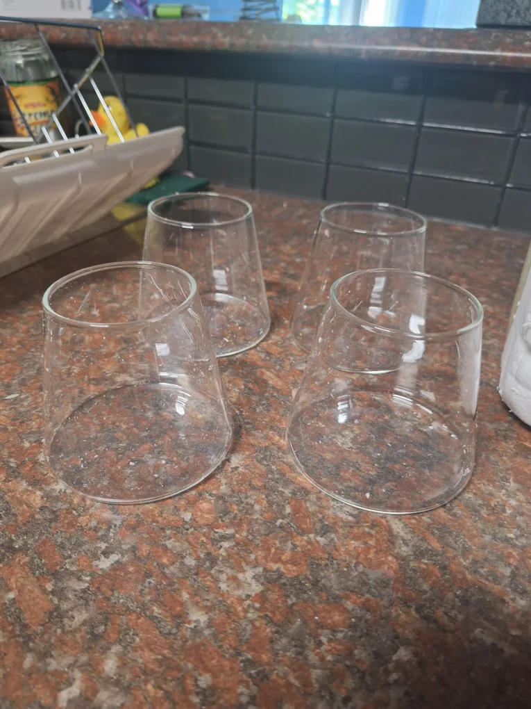 NEW Set of 4 Stemless Wine or Water Glasses 🍷 thumbnail