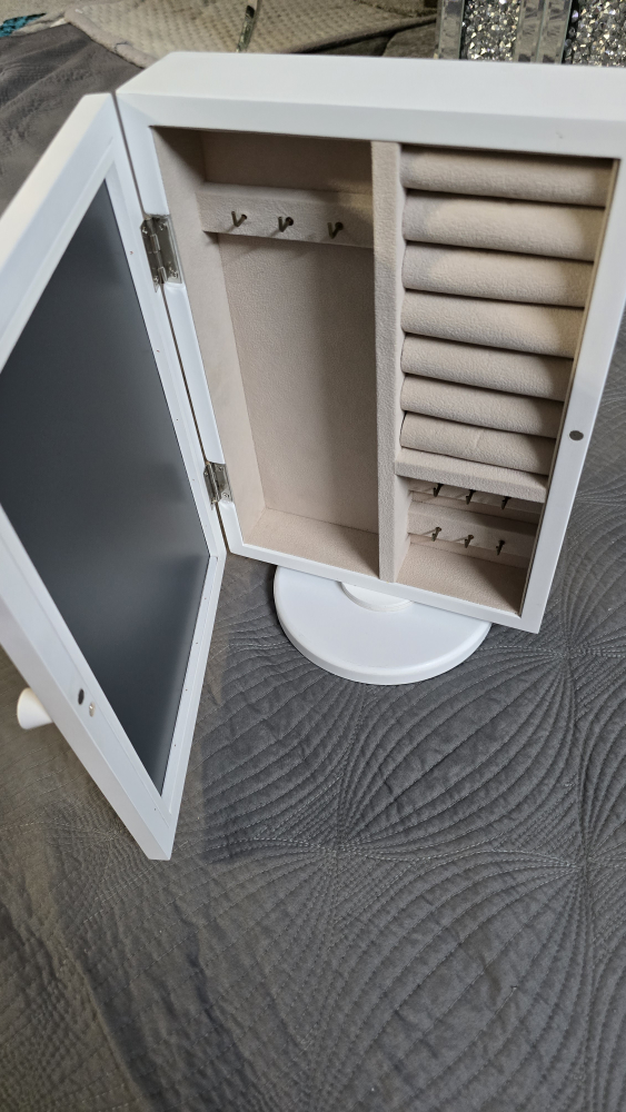 White Rotating Jewelry Box - photo 5