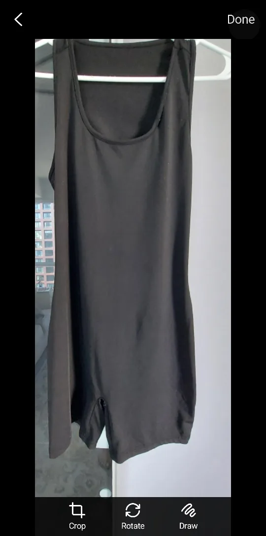 Black Gym Bodysuit - Size Medium