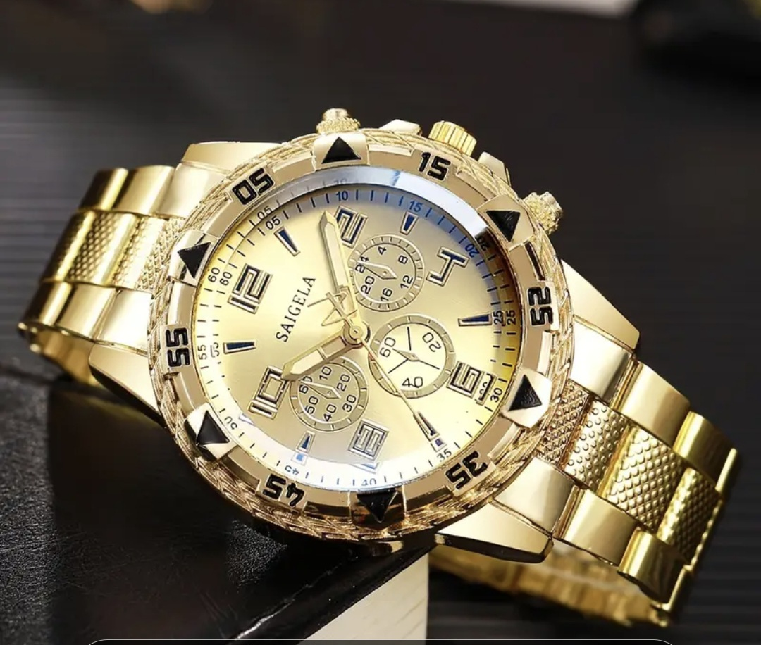 SAIGELA V1850 Golden Watch + Bracelet Set - photo 5