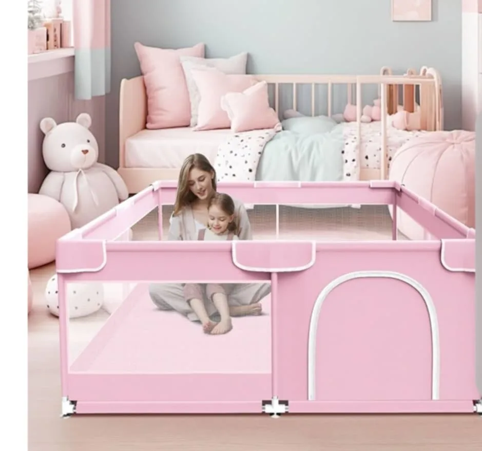 Pink Multi-Functional Baby Play Yard thumbnail