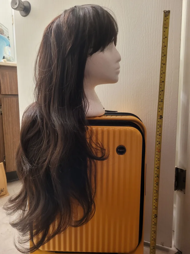 Wavy Dark Brown Wig - Modacrylic Fiber image indicator(2)