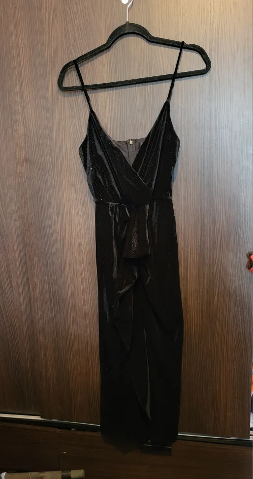 Dynamite Wrap Bodycon Velvet Dress Size: Medium image indicator(3)