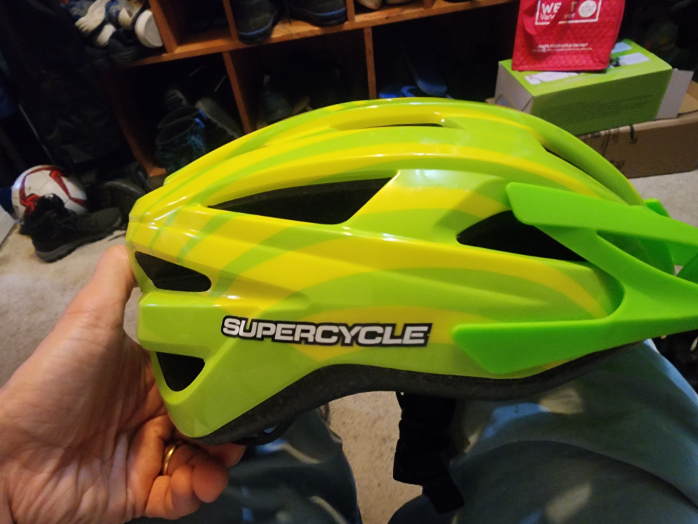 Supercycle Kids' Bike Helmet - Green/Yellow - photo 2
