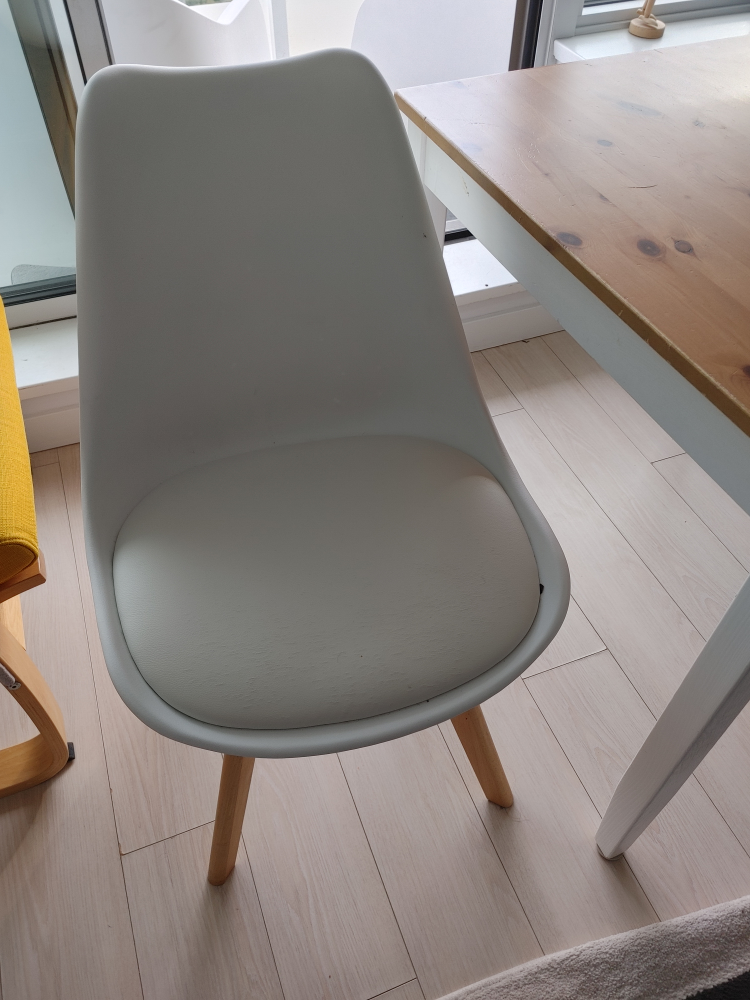 table with 2 chairs set white and wood - photo 4