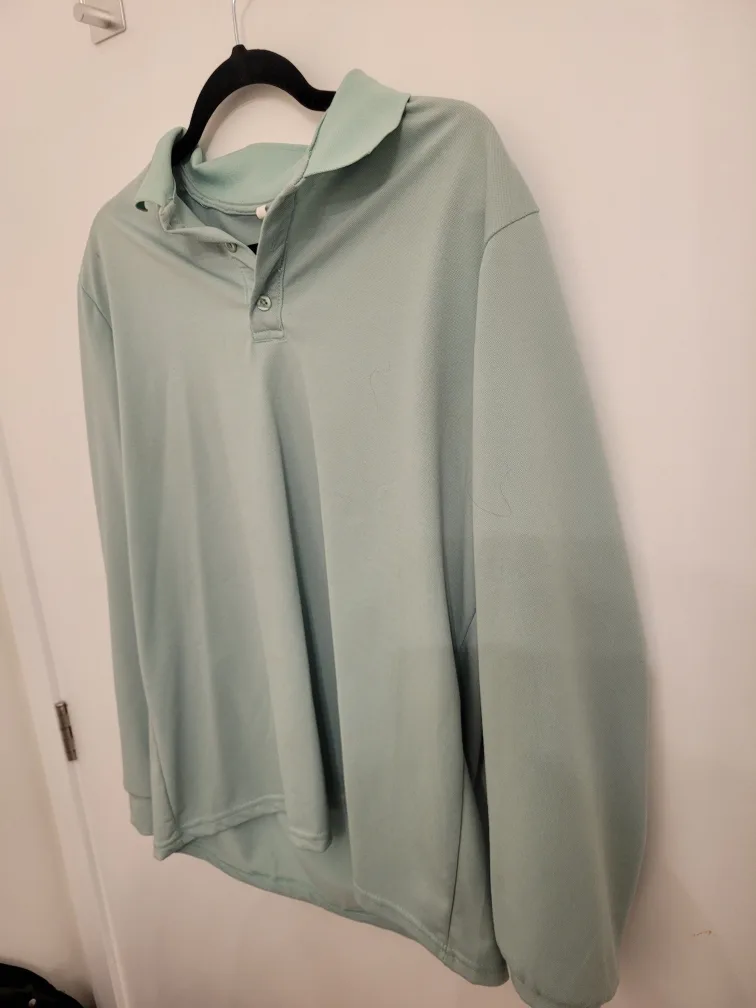 Light Green Long Sleeve Polo Shirt image indicator(3)