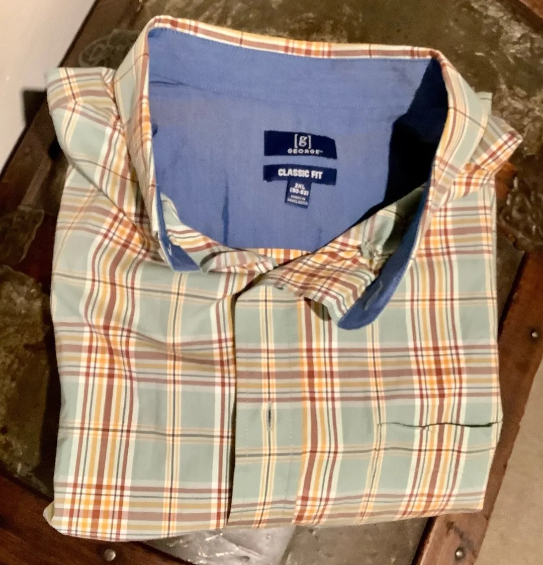 Trio of [g] George Classic Fit Plaid Shirts - 2XL image indicator(5)