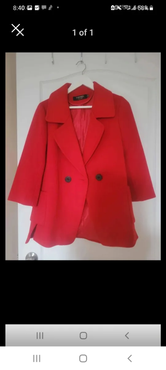Tadashi Shoji Red Blazer thumbnail