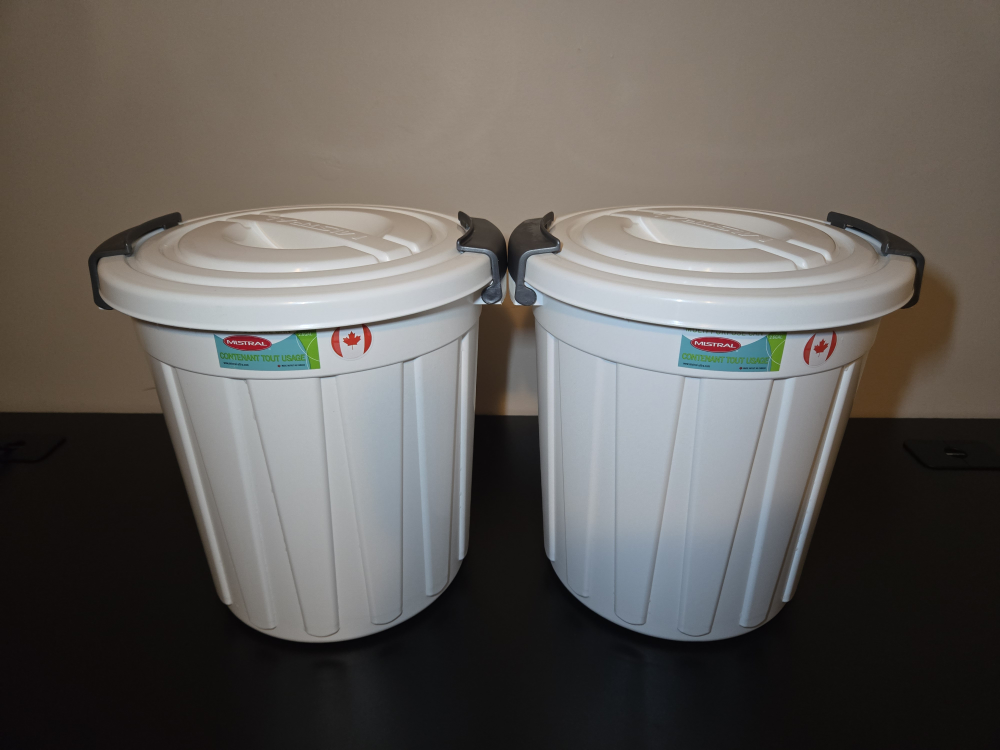 2× Mistral 10L Multi-Purpose Bins / Clear / Stackable