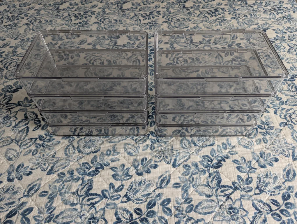 mDesign Clear Plastic Stackable Storage Box - organizers image indicator(4)