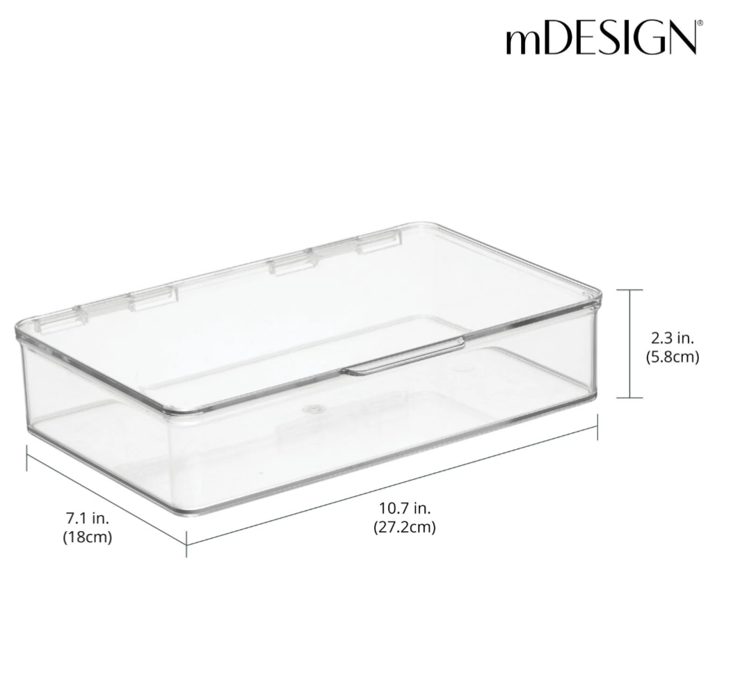 mDesign Clear Plastic Stackable Storage Box - organizers - photo 5