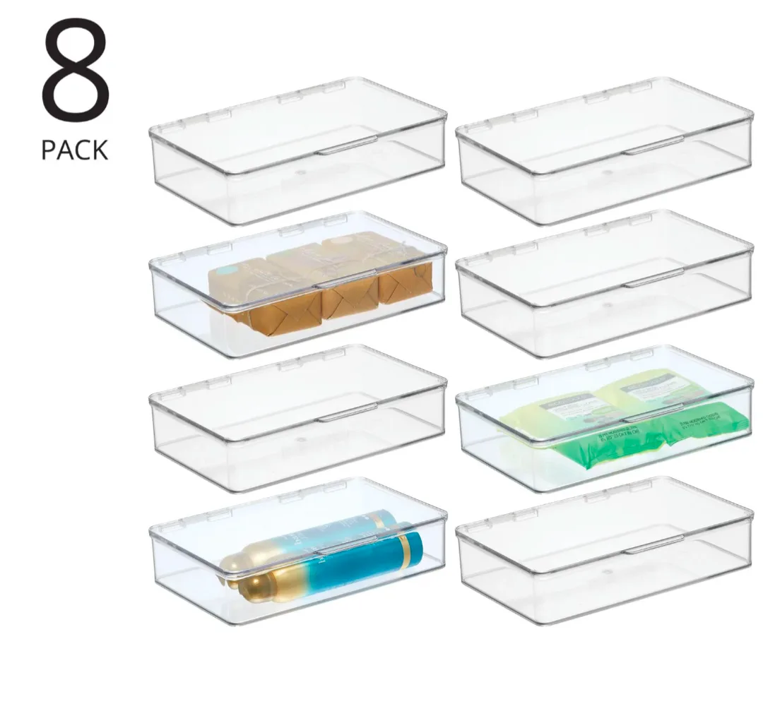 mDesign Clear Plastic Stackable Storage Box - organizers image indicator(6)