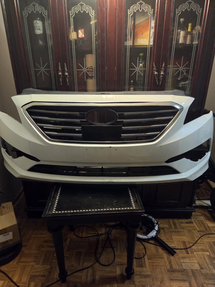 2015 to 2017 Hyundai Sonata White Front Bumper - photo 3