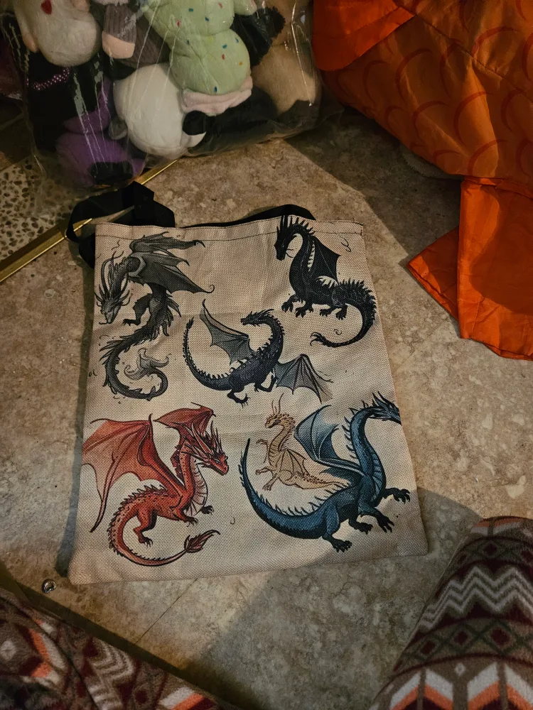 Dragon Print Tote Bag thumbnail