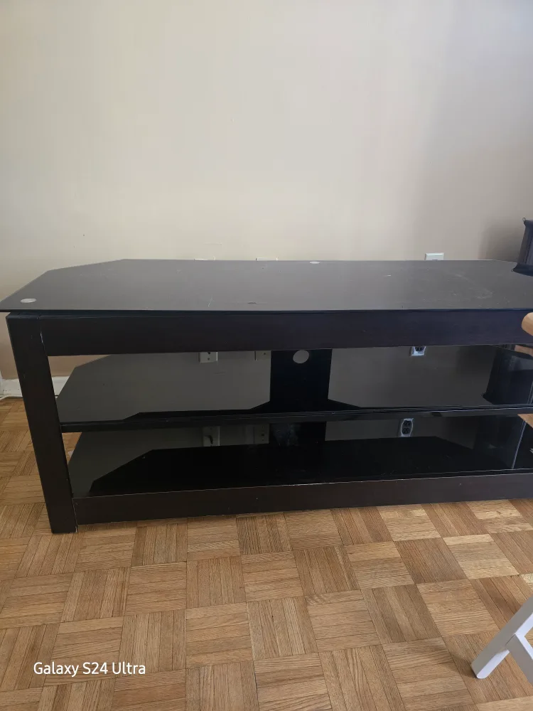 Black Glass Top TV Stand thumbnail