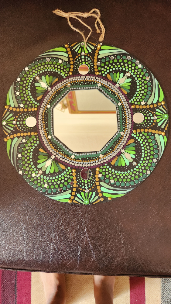 Hand-Painted Decorative Mirror mandala