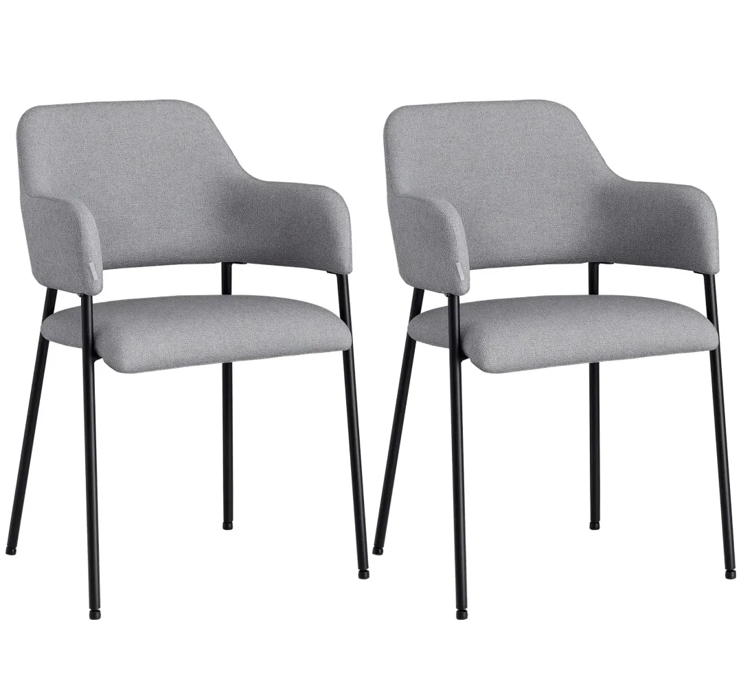 🪑Modern Dining Chairs (Set of 2, Grey) – $155ONLY! 🔥 image indicator(2)