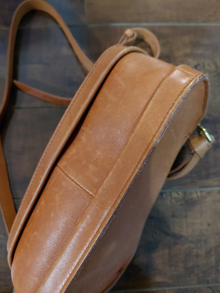 TODAY ONLY: 100% leather handbag brown image indicator(4)