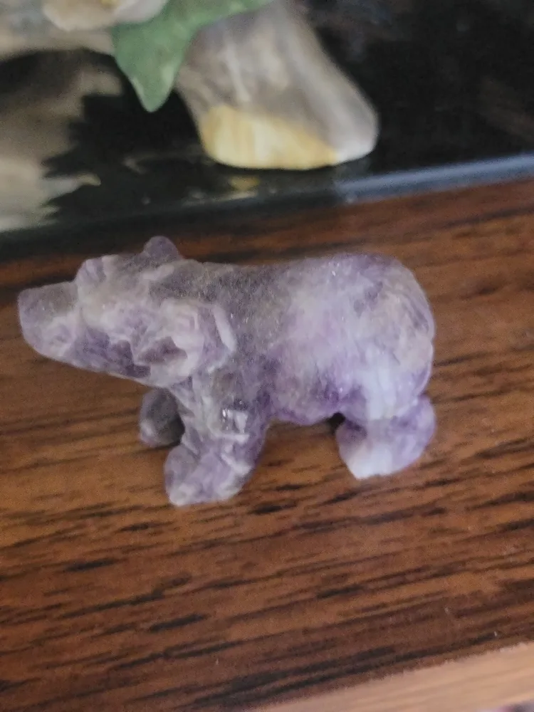 Amethyst Mini Polar Bear Figurine thumbnail