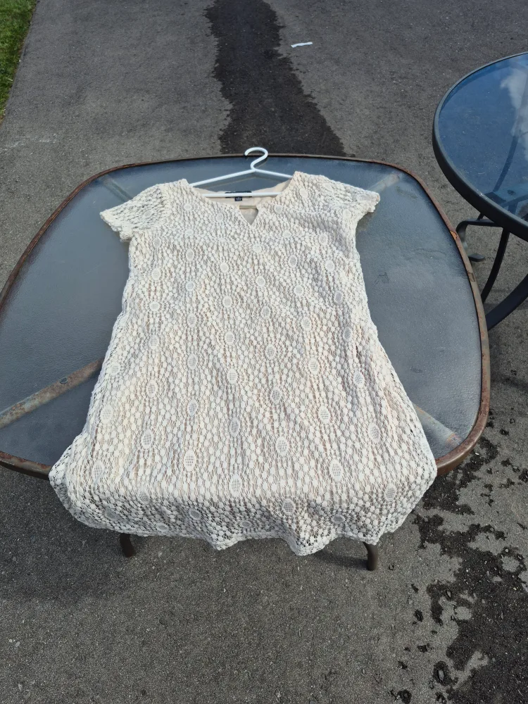 Tan Crochet Dress thumbnail