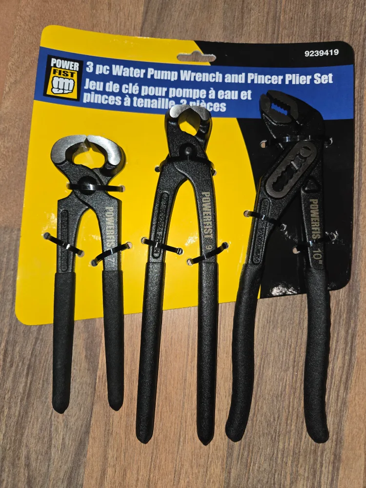 Power Fist 3-Piece Water Pump Wrench & Plier Set thumbnail