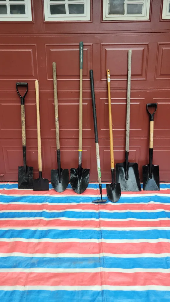 Gardening Tools: Wheelbarrow, Shovels, Gas Cans thumbnail