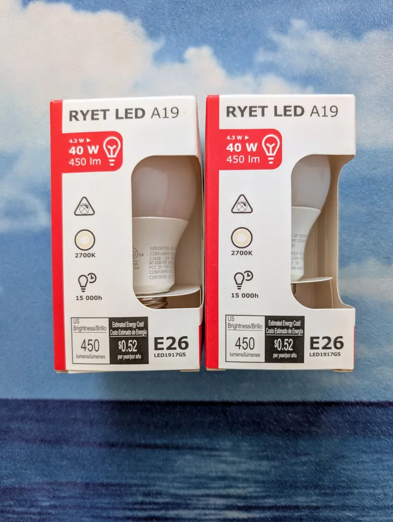 2 BNIB IKEA Light Bulb -RYET LED A19 4.3W (40W Eq) thumbnail