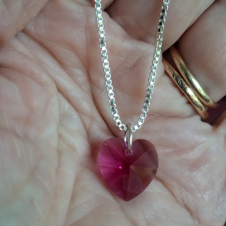 Crystal Heart Pendant Necklace thumbnail