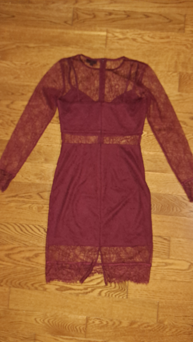 Topshop Burgundy Lace Dress - Size US 4 - photo 3