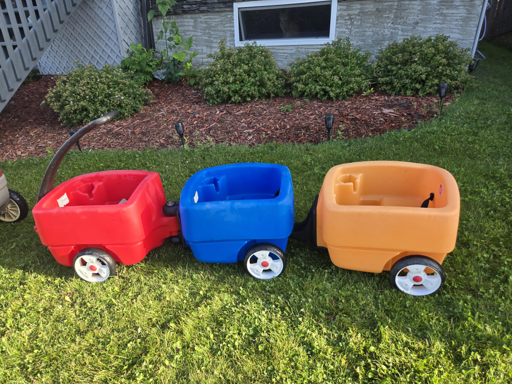 Step2 Wagon for Two - Red, Blue, Orange