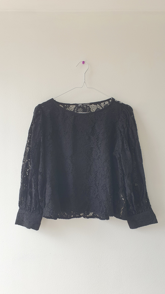 Black Lace Blouse ZARA