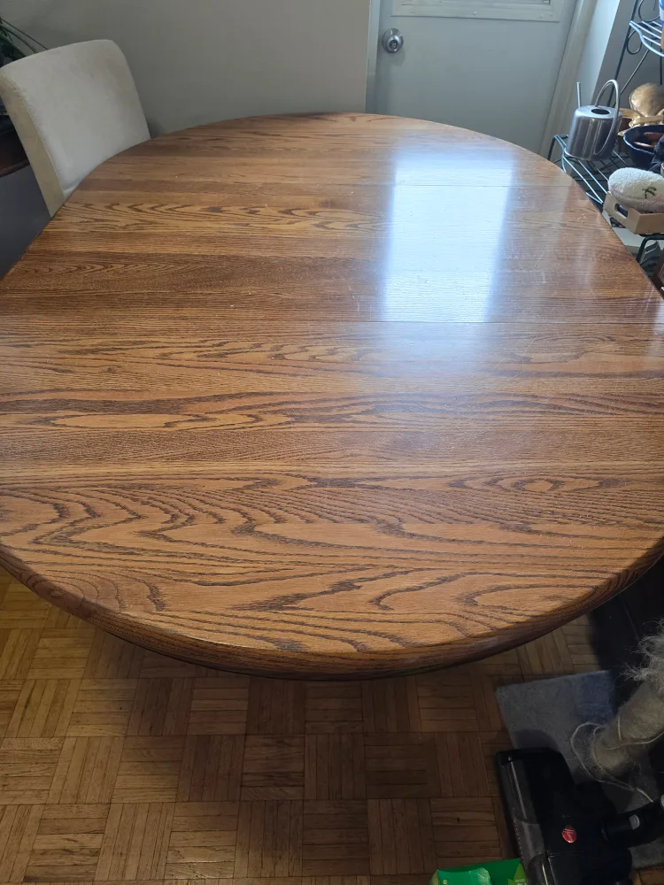 Extendable Solid Oak Dining Table thumbnail