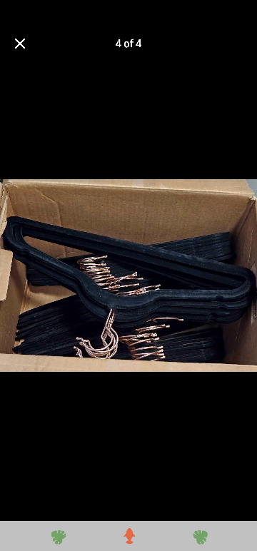 30count Slim Profile Rose Gold + Black Velvet Hangers - photo 4