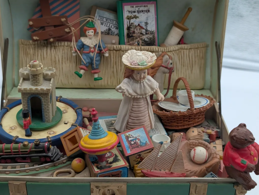 Vintage Enesco "Treasure Chest of Toys" 1988 Music Box image indicator(3)