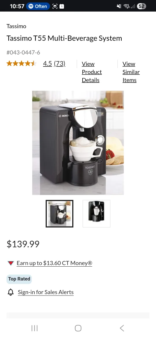 Tassimo T55 Beverage System -- pickup by Duff & Eg thumbnail