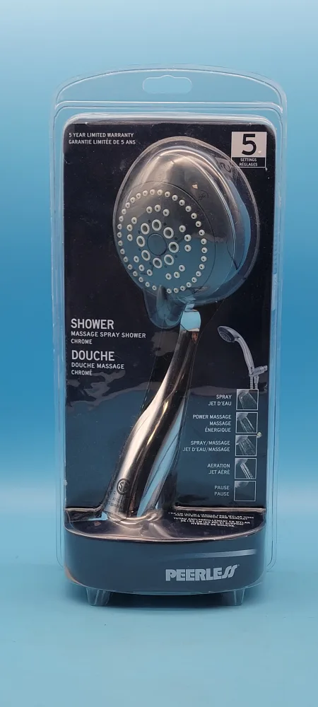🥳NEW🤩 New Peerless Shower Massage Spray Chrome thumbnail