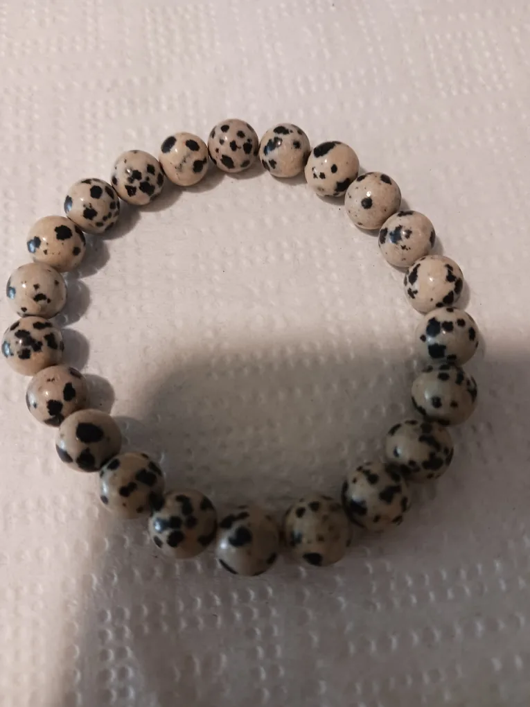 Dalmatian Jasper Beaded Bracelet