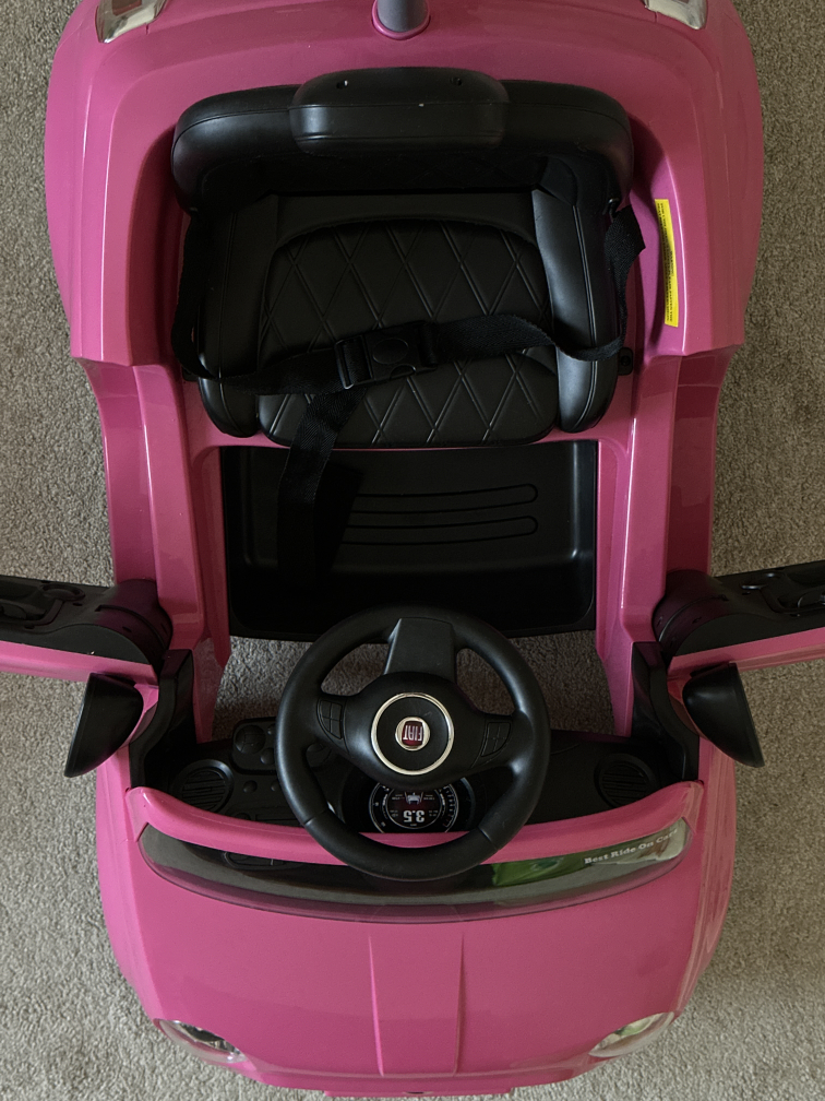 Pink Fiat 500 Ride-On Car - photo 2
