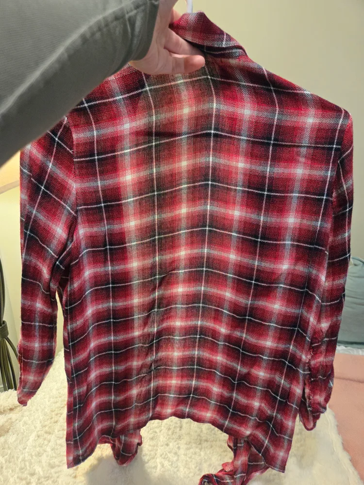 Red Checkered Lightweight Cardigan image indicator(7)