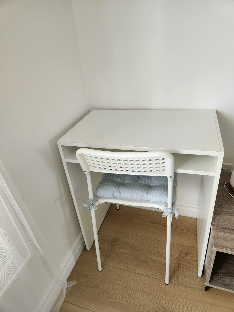 White Desk and Chair Set