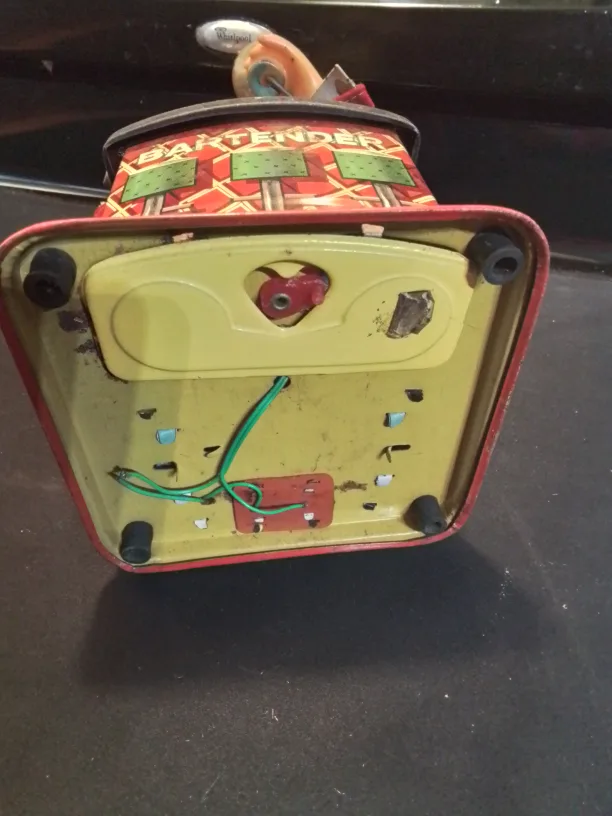 vintage Rosko Bartender tin toy from the 1960s, made in Japan image indicator(6)